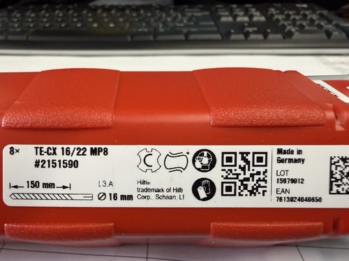 Hilti sds 16mm - sds, x